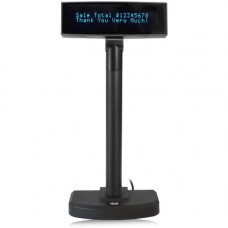 Adesso APD-100 Vacuum Fluorescent Display - Green Blue - VFD - 20 x 2 - USB - Serial - Black APD-100