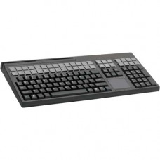 CHERRY LPOS (Large Point of Sale) MSR Keyboard - QWERTY Layout - 127 Keys - 42 Relegendable Keys - Magnetic Stripe Reader - USB - Black - TAA Compliance G86-71410EUADAA