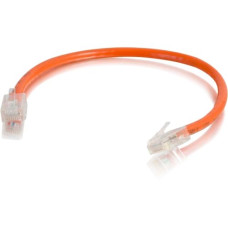 C2g 6in Cat6 Non-Booted Unshielded (UTP) Network Patch Cable - Orange - Slim Category 6 for Network Device - RJ-45 Male - RJ-45 Male - 6in - Orange 00967