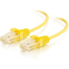 C2g 3ft Cat6 Snagless Unshielded (UTP) Slim Ethernet Network Patch Cable - Yellow - 3 ft Category 6 Network Cable for Network Device - First End: 1 x RJ-45 Male Network - Second End: 1 x RJ-45 Male Network - Patch Cable - 28 AWG - Yellow 01171