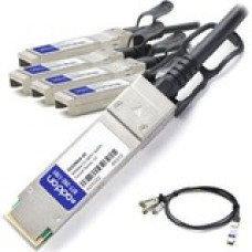 AddOn Huawei 02310MUK-AO Compatible TAA Compliant 40GBase-CU QSFP+ to 4xSFP+ Direct Attach Cable (Passive Twinax, 1m) - 100% compatible and guaranteed to work - TAA Compliance 02310MUK-AO