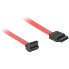 C2g 12in 7-pin 180&deg; to 90&deg; 1-Device Serial ATA Cable - 1 ft SATA Data Transfer Cable - First End: 1 x 7-pin Female SATA - Second End: 1 x 7-pin Female SATA - Red - RoHS, TAA Compliance 10190