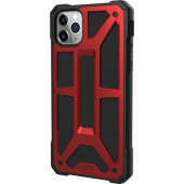 Urban Armor Gear Monarch Series iPhone 11 Pro Max Case - For Apple iPhone 11 Pro Max Smartphone - Crimson - Impact Resistant, Drop Resistant, Shock Resistant - Thermoplastic Polyurethane (TPU), Polycarbonate, Alloy Metal, Carbon Fiber 111721119494