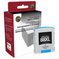 Clover Technologies Group CIG Remanufactured High Yield Cyan Ink Cartridge ( C9391AN, C9386AN, 88XL) (1,700 Yield) - TAA Compliance 115796