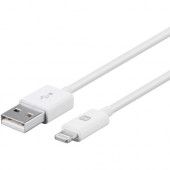 Monoprice Select Proprietary/USB Data Transfer Cable - 3 ft Proprietary/USB Data Transfer Cable - First End: 1 x Lightning Male Proprietary Connector - Second End: 1 x Type A Male USB - MFI - Gold Plated Connector - White 12844