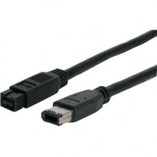 Startech.Com IEEE 1394 Firewire cable - 6 pin FireWire (M) - 9 pin FireWire 800 (M) - 1.8 m ( IEEE 1394b ) - Male FireWire - Male FireWire - 6ft - Black - RoHS Compliance 1394_96_6