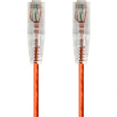 Monoprice SlimRun Cat6 28AWG UTP Ethernet Network Cable, 10ft Orange - 10 ft Category 6 Network Cable for Network Device - First End: 1 x RJ-45 Male Network - Second End: 1 x RJ-45 Male Network - Patch Cable - Orange 14819