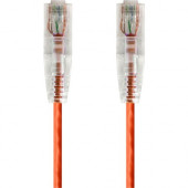 Monoprice SlimRun Cat6 28AWG UTP Ethernet Network Cable, 14ft Orange - 14 ft Category 6 Network Cable for Network Device - First End: 1 x RJ-45 Male Network - Second End: 1 x RJ-45 Male Network - Patch Cable - Orange 14823