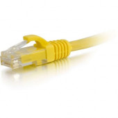 C2g 25ft Cat6 Ethernet Cable - Snagless Unshielded (UTP) - Yellow - Category 6 for Network Device - RJ-45 Male - RJ-45 Male - 25ft - Yellow 27195