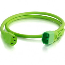 C2g 5ft 14AWG Power Cord (IEC320C14 to IEC320C13) - Green - For PDU, Switch, Server - 250 V AC / 15 A - Green - 5 ft Cord Length 17549