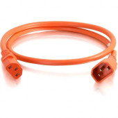 C2g 4ft 14AWG Power Cord (IEC320C14 to IEC320C13) - Orange - For PDU, Switch, Server - 250 V AC / 15 A - Orange - 4 ft Cord Length 17542