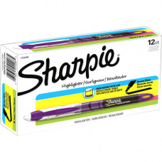 Newell Rubbermaid Sharpie Accent Highlighter - Liquid Pen - Micro Marker Point - Chisel Marker Point Style - Fluorescent Purple - 1 Dozen 1754469