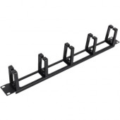 Rack Solution HORIZONTAL CABLE MANAGER - 1U , PLASTIC, BLACK HORIZONTAL CABLE MANAGEMENT BRACK - TAA Compliance 180-4959