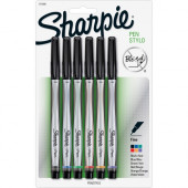 Newell Rubbermaid Sharpie Fine Point Pen - Fine Pen Point - Assorted - 6 / Pack - TAA Compliance 1976527