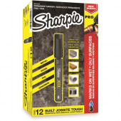 Newell Rubbermaid Sharpie PRO Fine Tip Permanent Markers - Fine Marker Point - Black - 12 / Dozen 2017818