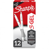 Newell Rubbermaid Sharpie S-Gel Fashion Retractable Pens 0.7 mm Blue Black 12/pkg - Medium Pen Point - 0.7 mm Pen Point Size - Black Gel-based Ink - Blue Barrel - 12 / Pack - TAA Compliance 2126236