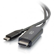 C2g 1ft USB-C to HDMI Audio/Video Adapter Cable - 4K 60Hz - M/M - 1 ft HDMI/USB-C A/V Cable for Audio/Video Device, HDTV, Projector, Notebook, Tablet - First End: 1 x Type C Male USB - Second End: 1 x HDMI Male Digital Audio/Video - Supports up to 4096 x 