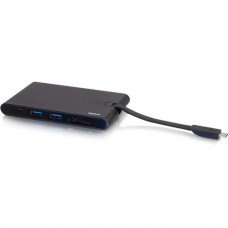 C2g USB C Dock with HDMI, VGA, Ethernet, USB, SD & Power Delivery up to 100W - 4K HDMI, VGA, Ethernet, USB, SD Card Reader and Power Delivery 26916