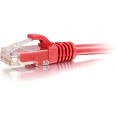 C2g 1ft Cat6 Ethernet Cable - Snagless Unshielded (UTP) - Red - Category 6 for Network Device - RJ-45 Male - RJ-45 Male - 1ft - Red 27180