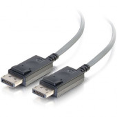 C2g 50ft DisplayPort Active Optical Cable (AOC) 4K 60Hz - Plenum CMP (TAA) - 50 ft Fiber Optic A/V Cable for Audio/Video Device - First End: 1 x DisplayPort Male Digital Audio/Video - Second End: 1 x DisplayPort Male Digital Audio/Video - 21.6 Gbit/s - Su