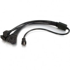 C2g 3ft 16 AWG 1-to-4 Power Cord Splitter (1 NEMA 5-15P to 4 NEMA 5-15R) - 3ft - RoHS, TAA Compliance 29806