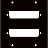 Middle Atlantic Products Punchout Panel - Black - 3.5" Height - 3.4" Width 2DB50