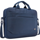 Case Logic Advantage Carrying Case (Attach&eacute;) for 10.1" to 14" Notebook, Tablet PC, Pen, Electronic Device, Cord - Dark Blue - Luggage Strap, Shoulder Strap, Handle - 13" Height x 2.8" Width 3203987