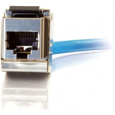 C2g 90&deg; Cat6 RJ45 UTP Shielded Keystone Jack - Silver - RJ-45 35217