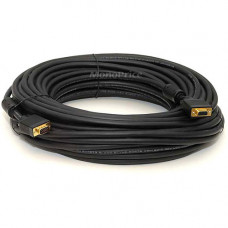 Monoprice VGA Video Cable - 100 ft VGA Video Cable for Video Device - First End: 1 x DB-15 Male VGA - Second End: 1 x DB-15 Female VGA - Extension Cable - Shielding - Gold Plated Connector 3591