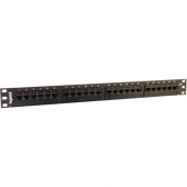 C2g 24-Port Cat5E 110-Type Patch Panel - 24 Port(s) - 24 x RJ-45 - 1U High - Black - 19" Wide - Rack-mountable - TAA Compliance 37197