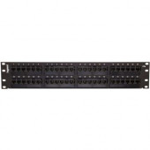 C2g 48-Port Cat5E 110-Type Patch Panel - 48 Port(s) - 48 x RJ-45 - 2U High - Black - 19" Wide - Rack-mountable - TAA Compliance 37198