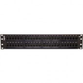 C2g 24-Port Cat6 110-Type Patch Panel - 24 Port(s) - 24 x RJ-45 - 1U High - Black - 19" Wide - Rack-mountable - TAA Compliance 37199