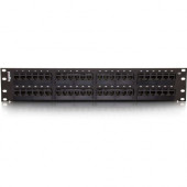 C2g 48-Port Cat6 110-Type Patch Panel - 48 Port(s) - 48 x RJ-45 - 2U High - Black - 19" Wide - Rack-mountable - TAA Compliance 37200