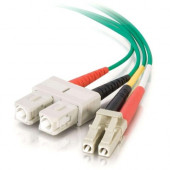 C2g -1m LC-SC 50/125 OM2 Duplex Multimode Fiber Optic Cable (Plenum-Rated) - Green - Fiber Optic for Network Device - LC Male - SC Male - 50/125 - Duplex Multimode - OM2 - Plenum-Rated - 1m - Green - RoHS Compliance 37630