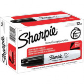 Newell Rubbermaid Sharpie Chisel Tip Permanent Marker - 5.3 mm Marker Point Size - Chisel Marker Point Style - Black Alcohol Based Ink - 12 / Dozen - TAA Compliance 38201