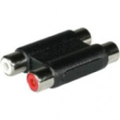 C2g RCA Stereo Audio F/F Coupler - 2 x RCA Female - 2 x RCA Female - Black - TAA Compliance 40646