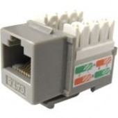 Weltron Cat6 Gray 110 Keystone Punch Down Jack (44-678C6-GY) - 1 x RJ-45 Female - Gray 44-678C6