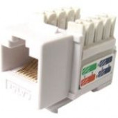 Weltron Cat6 White 110 Keystone Punch Down Jack (44-678C6-WH) - 1 x RJ-45 Female - White 44-678C6