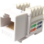 Weltron 8P8C White Cat5E 568A/B Keystone Punch Down Jack (44-678WH) - 1 x RJ-45 Female - White 44-678WH