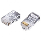 Weltron RJ-45, 8P8C, Modular Plug for Cat6 Rated Cable w/ Loading Bar (44-751-8LB6N) - 100 Pack - 1 x RJ-45 Male 44-751-8LB6N