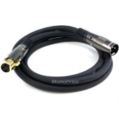 Monoprice Premier XLR Audio Cable - 6 ft XLR Audio Cable for Audio Device, Microphone - First End: 1 x XLR Audio - Male - Second End: 1 x XLR Audio - Female - Shielding - Gold Plated Connector 4751