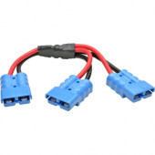 Tripp Lite 1ft Y Splitter Cable for select BatteryPacks 175A DC Connectors Blue - For Battery - 48 V DC / 175 A - Black, Blue 48VDCSPLITTER