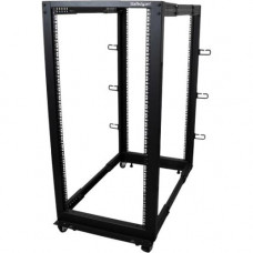 Startech.Com 25U Adjustable Depth Open Frame 4 Post Server Rack w/ Casters / Levelers and Cable Management Hooks - For Server, LAN Switch, A/V Equipment, Patch Panel, KVM Switch - 25U Rack Height x 18.30" Rack Width x 40" Rack Depth - Floor Stan