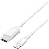 4XEM USB 3.1 Type-C to 8-Pin Lightning Cable - 6FT - 6 ft Lightning/USB Data Transfer Cable for iPhone, iPod, iPad - First End: 1 x Type C Male USB - Second End: 1 x Lightning Male Proprietary Connector - White 4XUSBC8PIN6