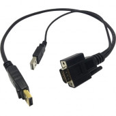 Lantronix Cable for Spider Duo-USB, Computer Input, Standard 21.6" - 1.80 ft KVM Cable - First End: 1 x HDMI Male Digital Audio/Video, First End: 1 x Type A Male USB - Second End: 1 x HD-15 Male VGA 500-195-R