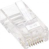 Intellinet Network Solutions Cat5e RJ45 Modular Plugs, 3-Prong, UTP, For Solid Wire, 100 Plugs in Jar - 15 Micron Gold Plated Contacts 502399