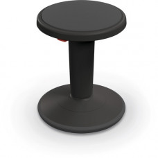 Mooreco Balt Hierarchy Grow Stool - Gray Polypropylene, Thermoplastic Elastomer (TPE) Seat - Black Polypropylene Frame - Rounded Base - 1 Each 50970-BLACK