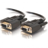 C2g 15ft DB9 F/F Cable - Black - DB-9 Female - DB-9 Female - 15ft - Black 52037