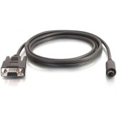 C2g RS-232 Projector Cable - Dell compatible - 6 ft Serial Data Transfer Cable for Projector - First End: 1 x DB-9 Female Serial - Second End: 1 x Mini-DIN Male Serial - Black - TAA Compliant - RoHS, TAA Compliance 53843