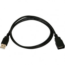 Monoprice 3ft USB 2.0 A Male to A Female Extension 28/24AWG Cable (Gold Plated) - 3 ft USB Data Transfer Cable - First End: 1 x Type A Male USB - Second End: 1 x Type A Female USB - Extension Cable - Gold Plated Connector - Black 5432